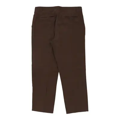 Cotton Belt Cord Trousers - 38W 30L Brown Cotton