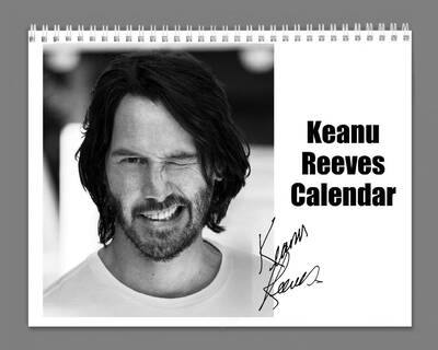 Keanu Reeves 2025 Wall Calendar With His Quotes And Signature