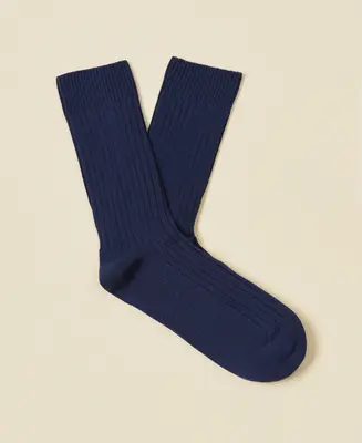 Women's Organic Cotton Ribbed Socks Journal - Ocean