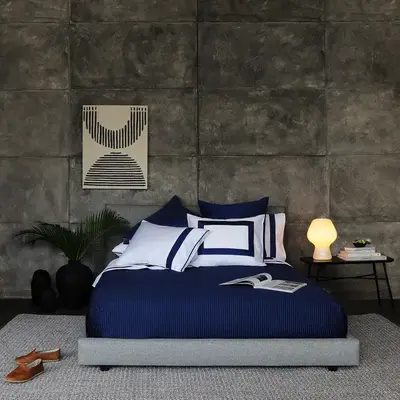 A Little Something Extra | Size: Cal King w/ Standard Pillowcases | Color: Marine | Touch: Sateen