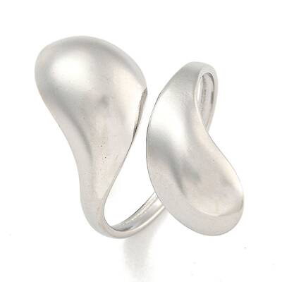 Non-Tarnish Teardrop 304 Stainless Steel Open Cuff Finger Rings for Women
