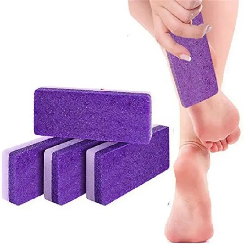 Double Sided Foot Scrubber, 4pcs Durable Exfoliating Pedicure Stone, Home Body Cleansing Tool for Men & Women Body Care, Skin...