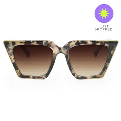 The CEO - Sustainable Tortoise Frame Brown Lens Cateye Sunglasses | Color: Tortoise - Brown | Size: OS