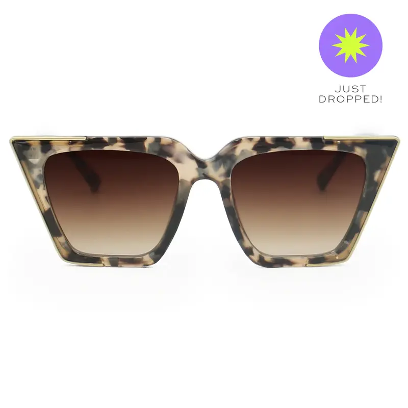 The CEO - Sustainable Tortoise Frame Brown Lens Cateye Sunglasses | Color: Tortoise - Brown | Size: OS