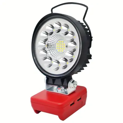 33LED 4000LM Flood Work Light for Milwaukee LED 18V/20V M18 Lithium Battery, Cordless LED Light Job Site Light with Dual USB...