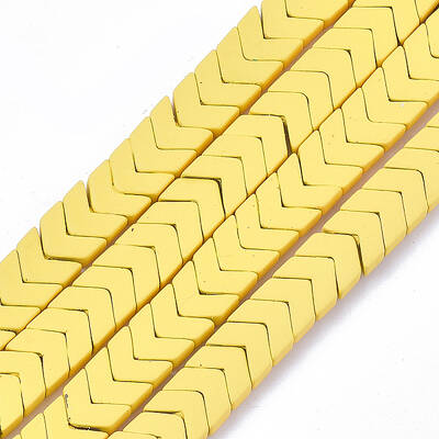 Spray Painted Non-magnetic Synthetic Hematite Beads Strands