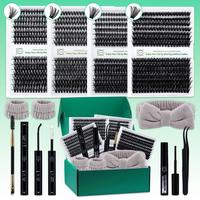 Mixed Length Individual False Eyelashes Kit, 1 Box Natural Look Eyelash Extensions, Self Grafting Curl Eyelashes, Eye Makeup ...