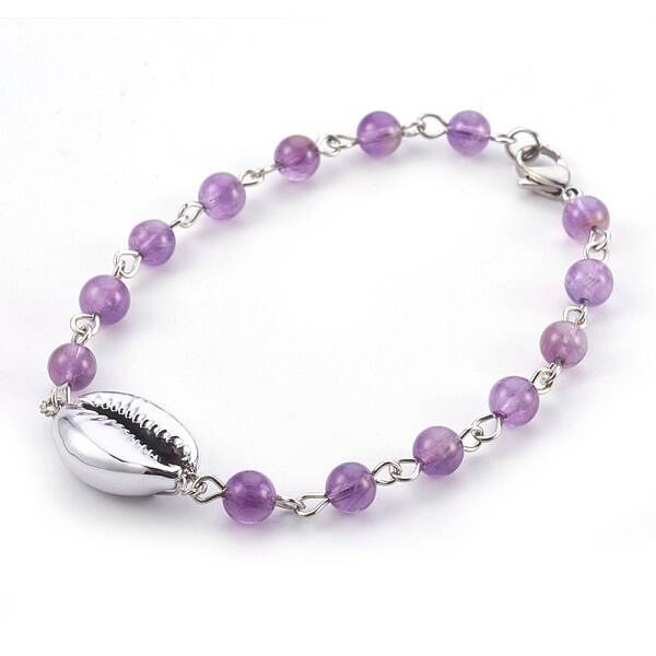 Natural Amethyst Beads Bracelets