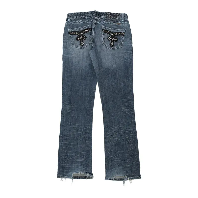 Rock And Roll Cowgirl Jeans - 32W UK 12 Blue Cotton