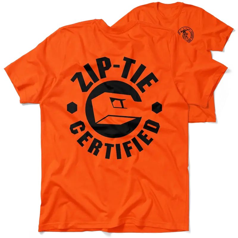 Zip Tie - Safety Orange T-Shirt