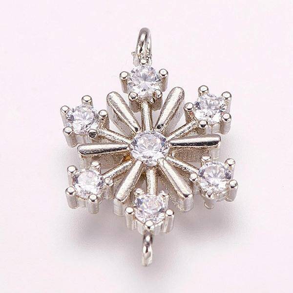 Brass Micro Pave Cubic Zirconia Links