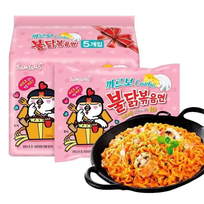 Samyang Buldak Ramen Carbonara Hot Chicken Flavor 1 bag 5pack Halal Instant Food