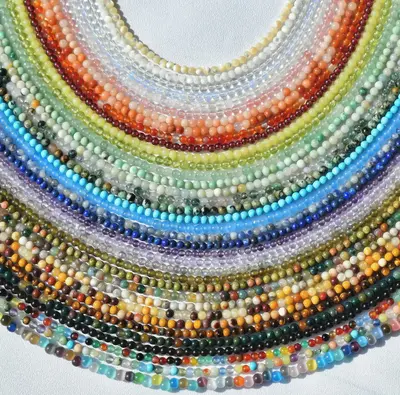 Dainty Waterproof Gemstone Beaded Choker | Stainless Steel Gemstone Necklace, Crystal Necklace, Healing Stone Necklace, Boho ...