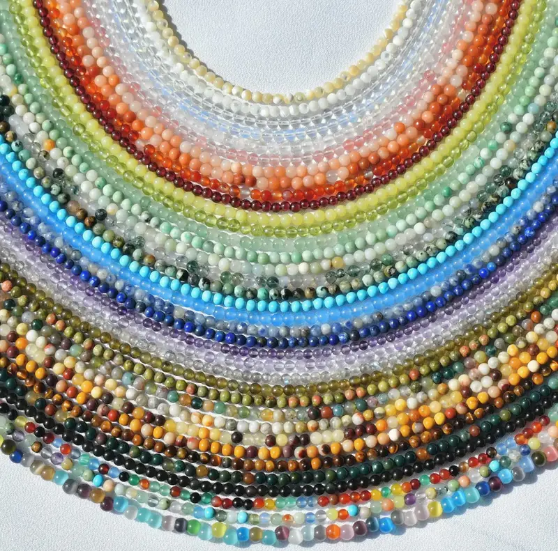 Dainty Waterproof Gemstone Beaded Choker | Stainless Steel Gemstone Necklace, Crystal Necklace, Healing Stone Necklace, Boho ...