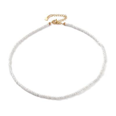 Round Glass Seed Beaded Necklaces