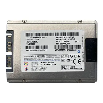 Samsung MMCQE28G8MUP-0VAL1 | 128GB Multi-Level Cell uSATA 3Gb/s Micro 1.8-Inch Solid State Drive