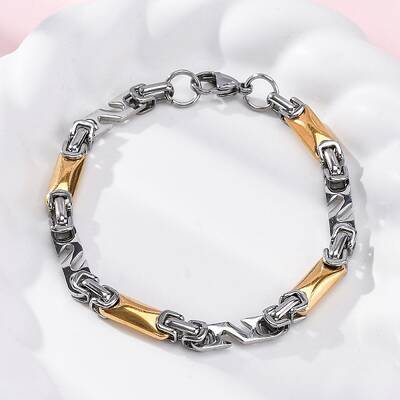201 Stainless Steel Byzantine Chain Bracelets
