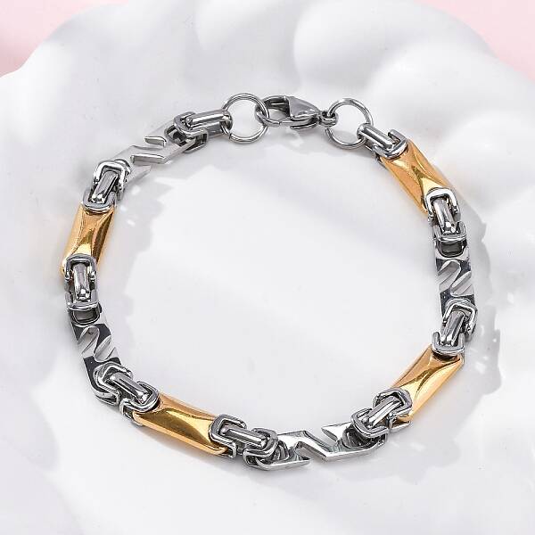 201 Stainless Steel Byzantine Chain Bracelets