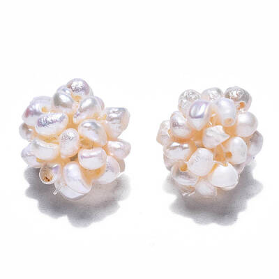 Round Natural Cultured Freshwater Pearl Beads