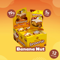 Banana Nut Prime Bites - 12 Pack - Protein Brownies with 19g Protein and 5g Collagen Snack - Fresh Baked High Protein Snack w...