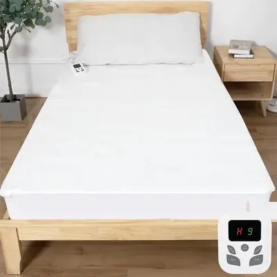 DailyLife Heated Mattress Pad, Electric Bed Warmer - 10 Heating Setting Dual Control with Timer for 9 Hours Auto Off, Machine...