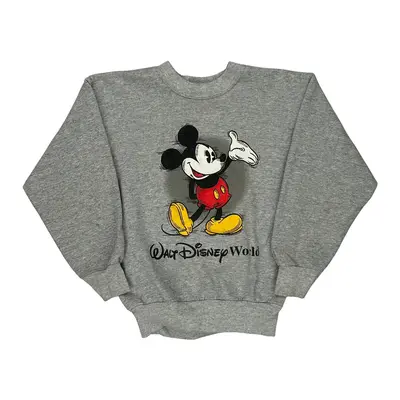 Age 5-6 Disney Graphic Sweatshirt - Small Grey Cotton Blend