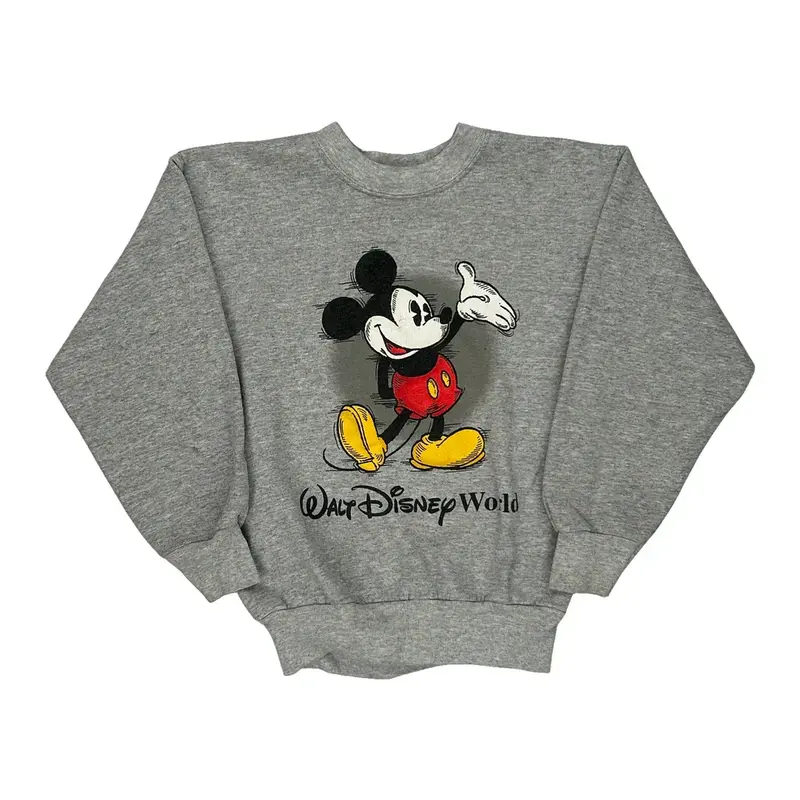 Age 5-6 Disney Graphic Sweatshirt - Small Grey Cotton Blend