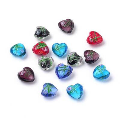 Valentine Gifts for Her Ideas Handmade Silver Foil Lampwork Beads
