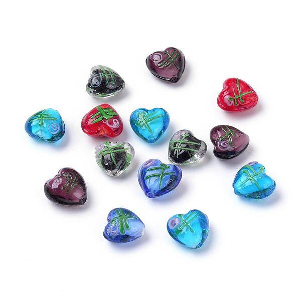 Valentine Gifts for Her Ideas Handmade Silver Foil Lampwork Beads