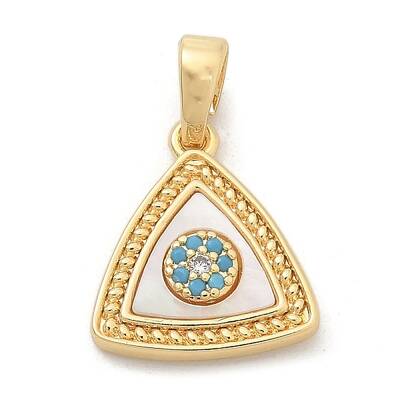 Brass Micro Pave Cubic Zirconia Pendents