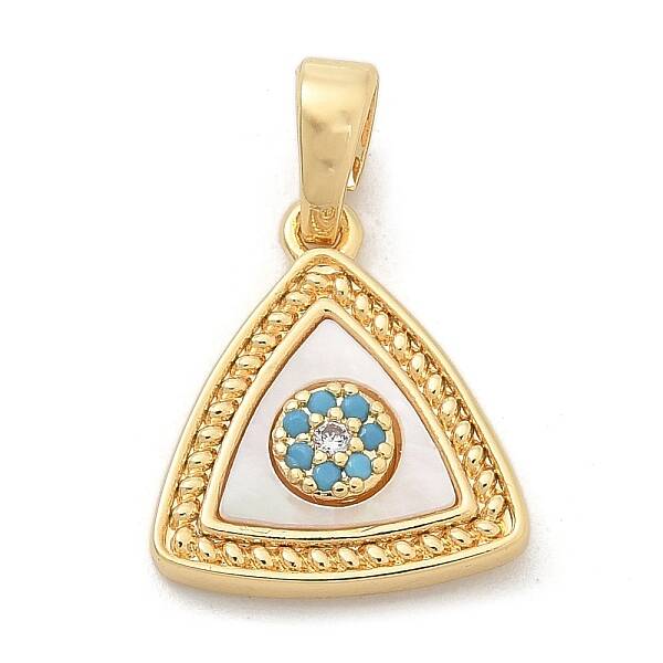 Brass Micro Pave Cubic Zirconia Pendents