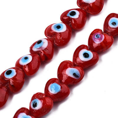 Handmade Evil Eye Lampwork Beads Strands
