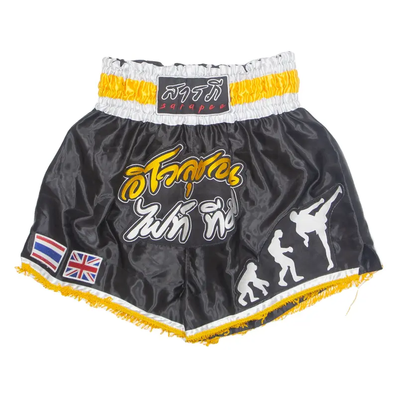 Thai Boxing Mens Sports Shorts Black S W30