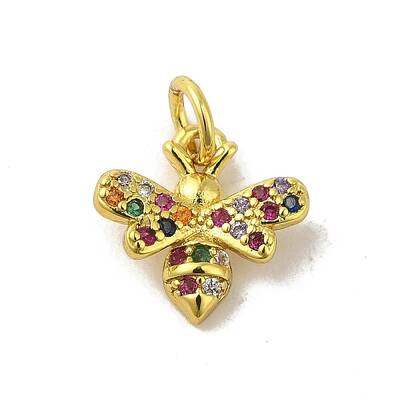 Real 18K Gold Plated Brass Pave Cubic Zirconia Pendants