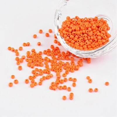 8/0 Opaque Colours Round Glass Seed Beads