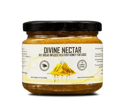 Divine Nectar Honey - Spartan Bee Bread Infused Nectar for Gods, Raw & Unpasteurized, Natural and Organic