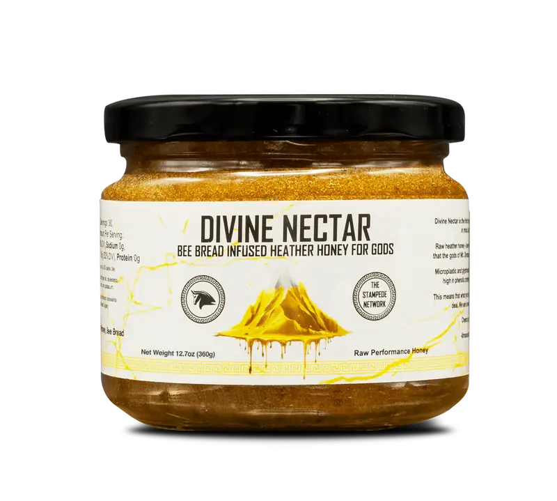Divine Nectar Honey - Spartan Bee Bread Infused Nectar for Gods, Raw & Unpasteurized, Natural and Organic