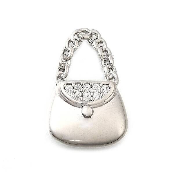 Brass Micro Pave Cubic Zirconia Pendants