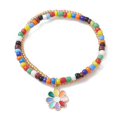 Glass Seed Double Layer Multi-strand Bracelets