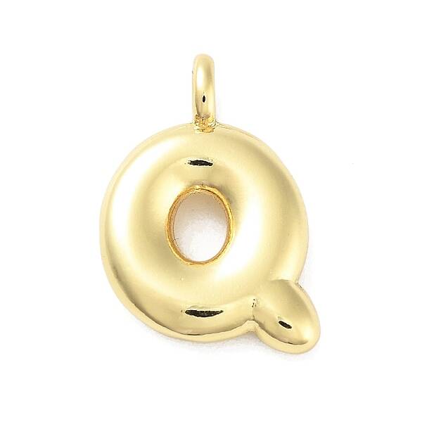 Rack Plating Brass Balloon Letter Pendants