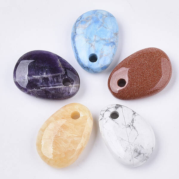 Natural & Synthetic Mixed Stone Pendants