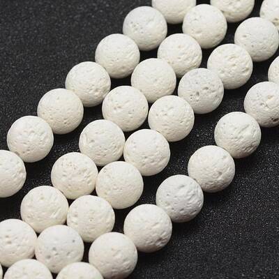 Unwaxed Natural Lava Rock Beads Strands