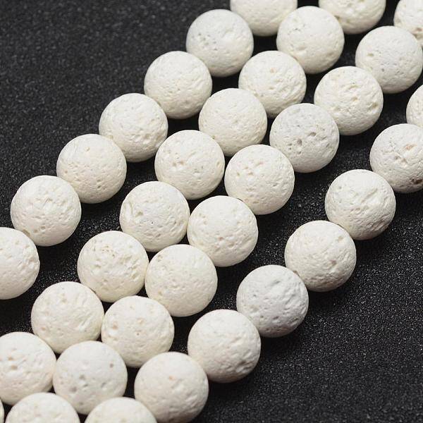 Unwaxed Natural Lava Rock Beads Strands