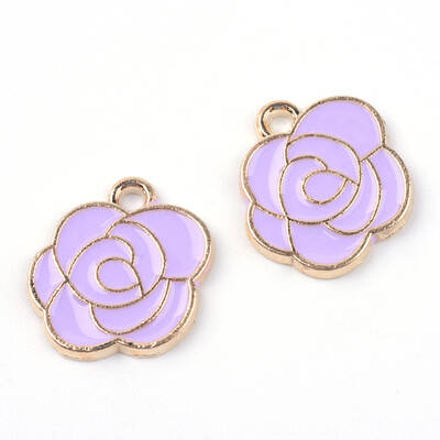 Light Gold Alloy Enamel Pendants