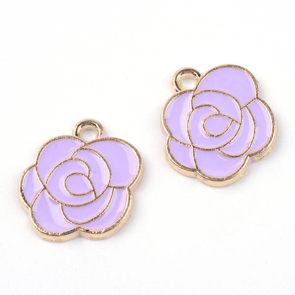 Light Gold Alloy Enamel Pendants