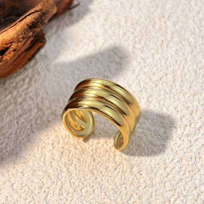 304 Stainless Steel Chunky Cuff Rings
