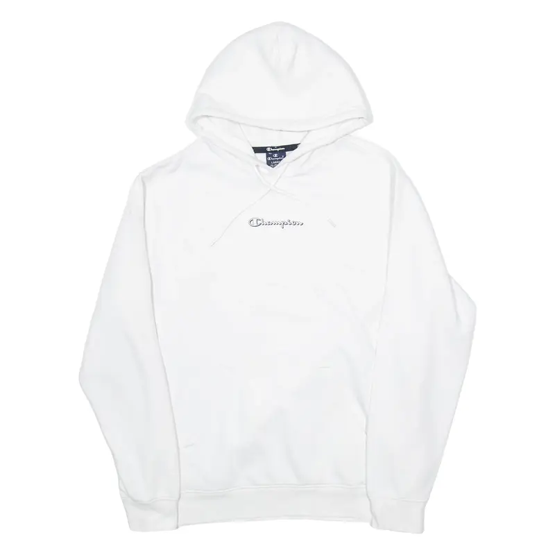 CHAMPION Mens White Hoodie L