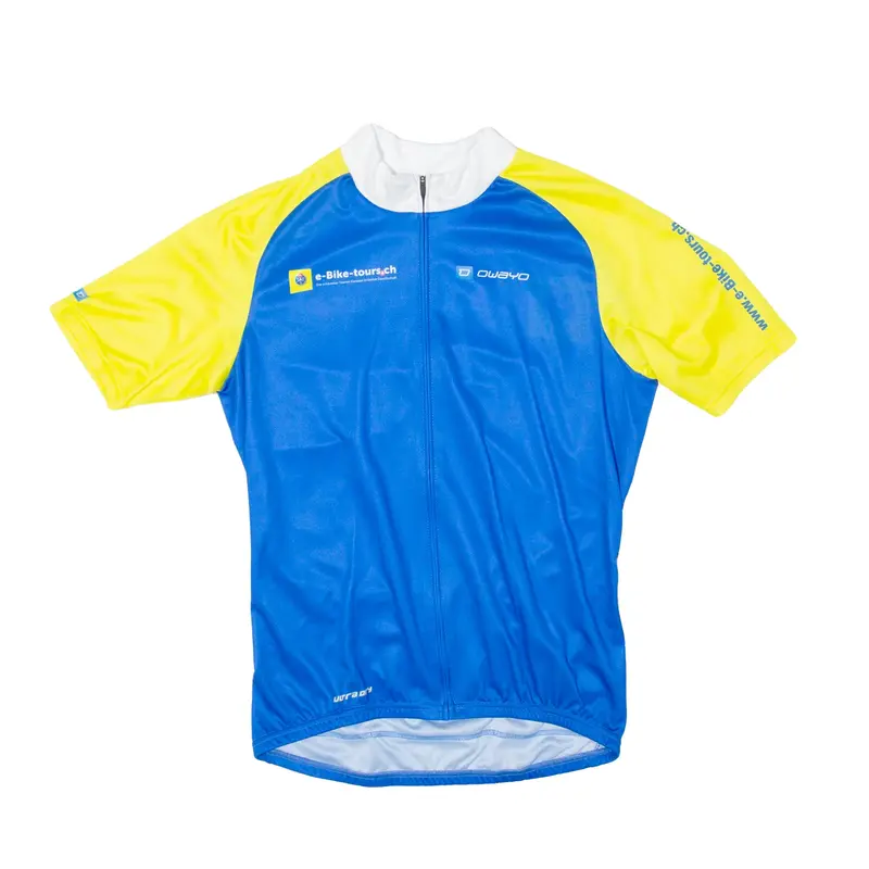 OWAYO Cycling Full Zip Mens Jersey Blue M