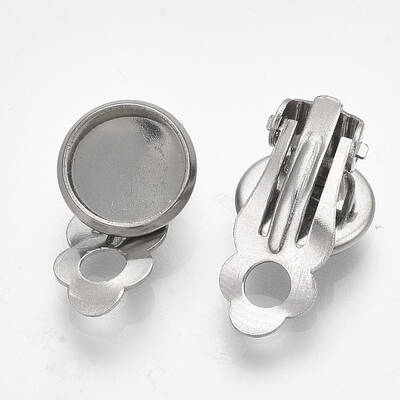 Tarnish Resistant 201 Stainless Steel Clip-on Earring Findings