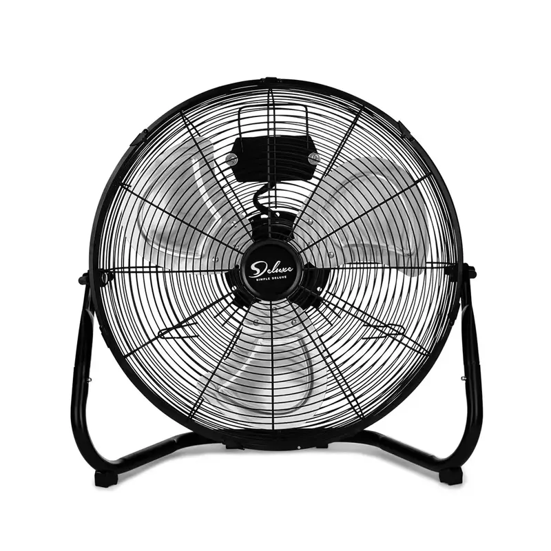 Simple Deluxe 3-Speed High Velocity Heavy Duty Metal Industrial Floor Fans Oscillating Quiet for Home, Commercial, Residentia...
